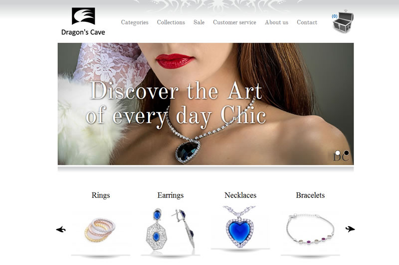 DRAGON'S CAVE - Izrada Internet prodavnica za prodaju nakita