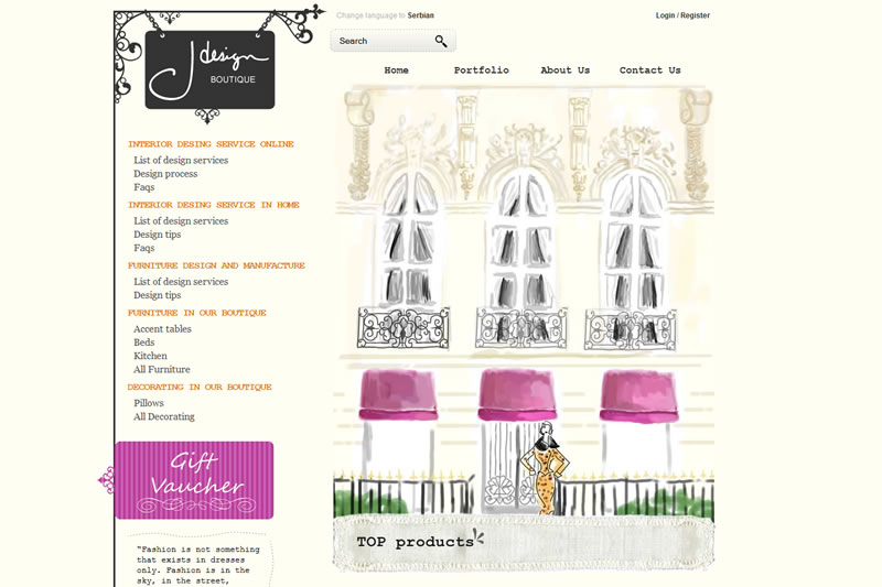 Ecommerce Website Design - Boutique