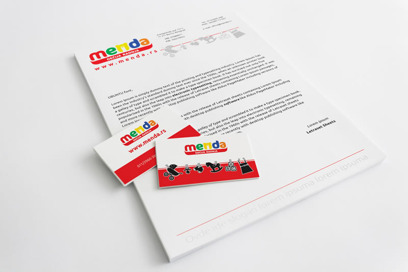 Menda - Business Cards - Memorandum - Graphic Design