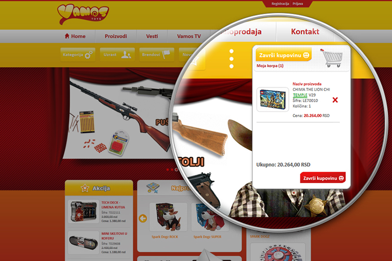 Custom Toys Online Shop Web Design and Development