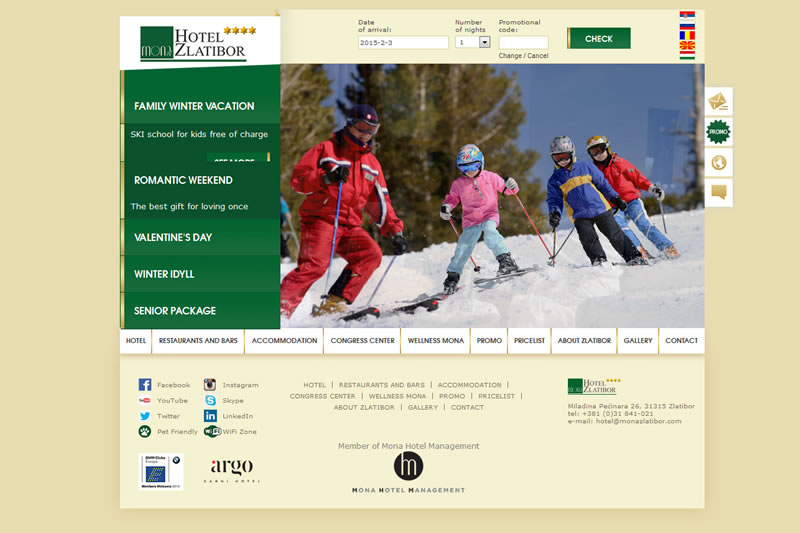 HOTEL MONA ZLATIBOR - Website Design and Development for Hotels